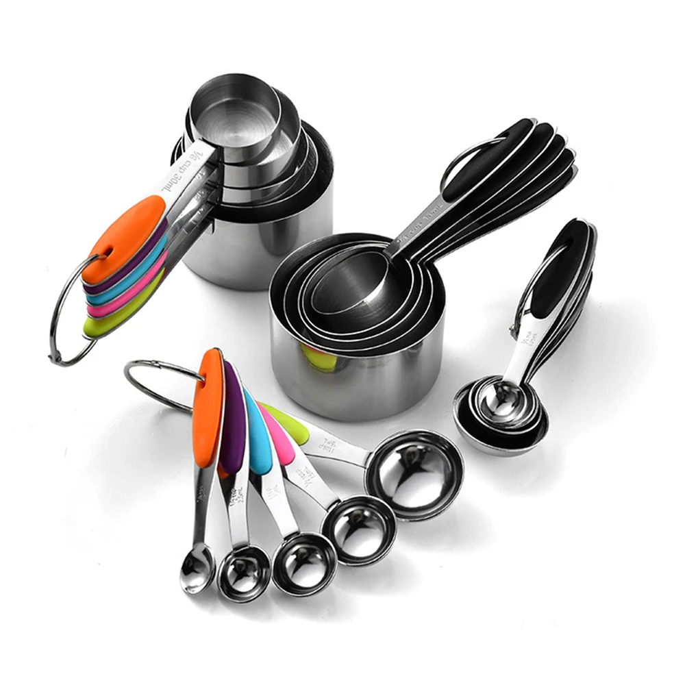 Kitchen Q - 5/10Pcs Stainless Steel Measuring Cups And