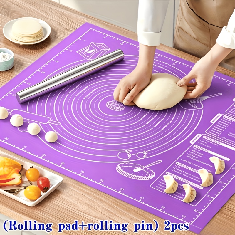 2Pcs Silicone Dough Mat & Roll - đánh giá và giá Kitchen Roll Baking