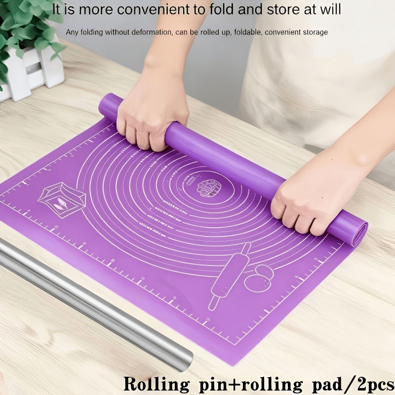 2Pcs Silicone Dough Mat & Roll - đánh giá và giá Kitchen Roll Baking