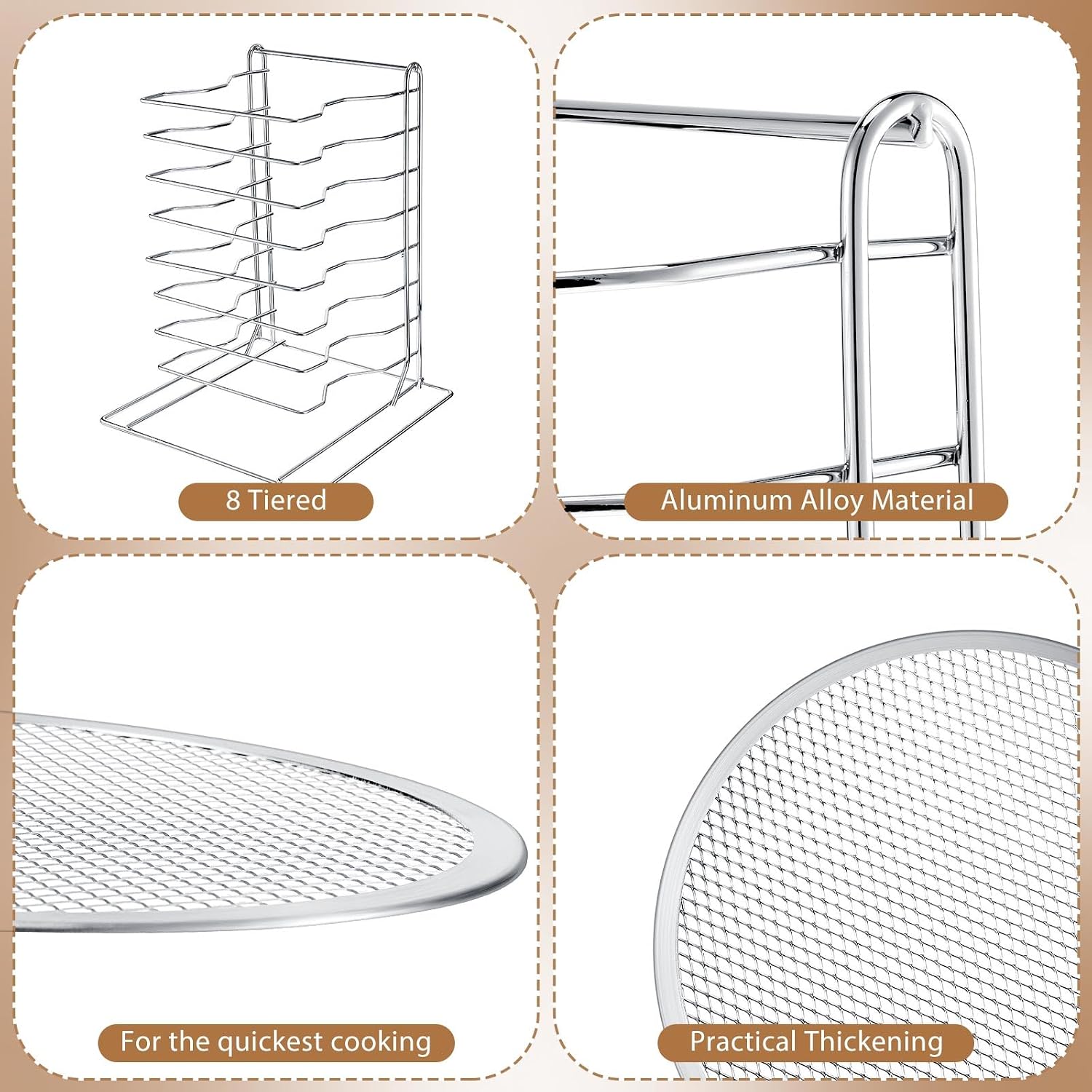 Pizza Rack 8 Tiered Stand With - đánh giá và giá Kitchen Baking Kit