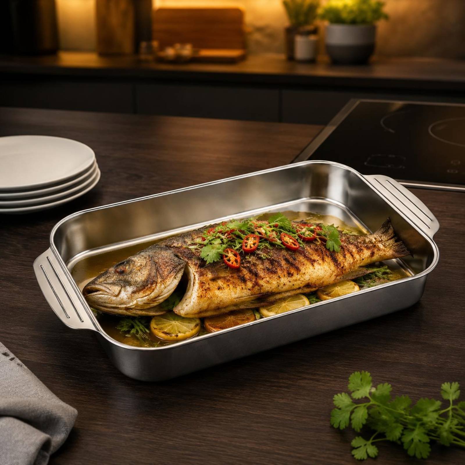 Stainless Steel Roasting Pan R - đánh giá và giá Kitchen Baking Corner