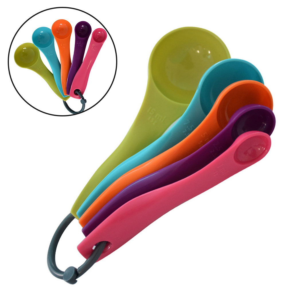 5-Piece Colorful Salt Oil Spoo - đánh giá và giá Kitchen Baking Kit