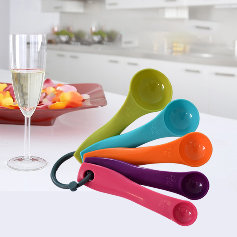 5-Piece Colorful Salt Oil Spoo - đánh giá và giá Kitchen Baking Kit