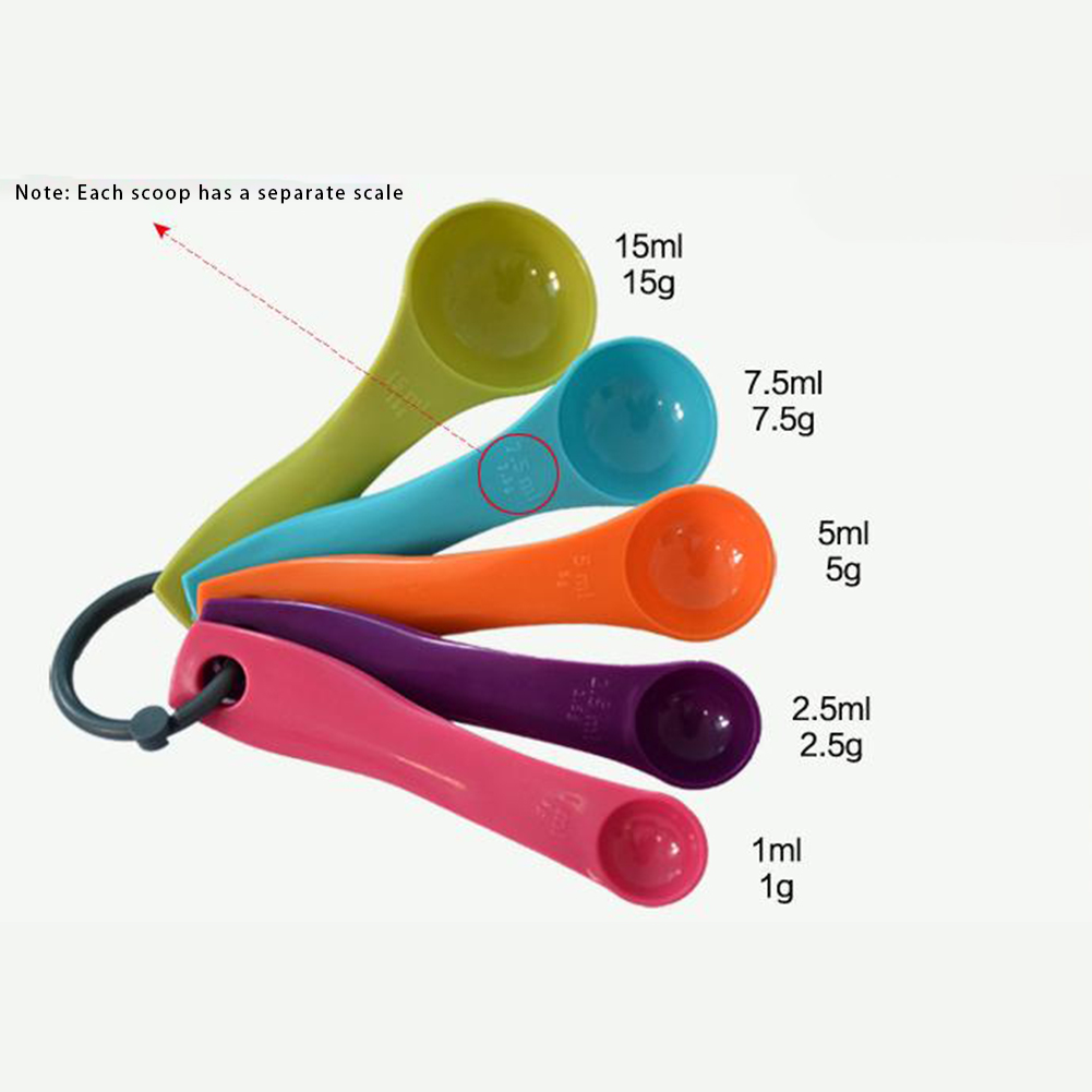 5-Piece Colorful Salt Oil Spoo - đánh giá và giá Kitchen Baking Kit