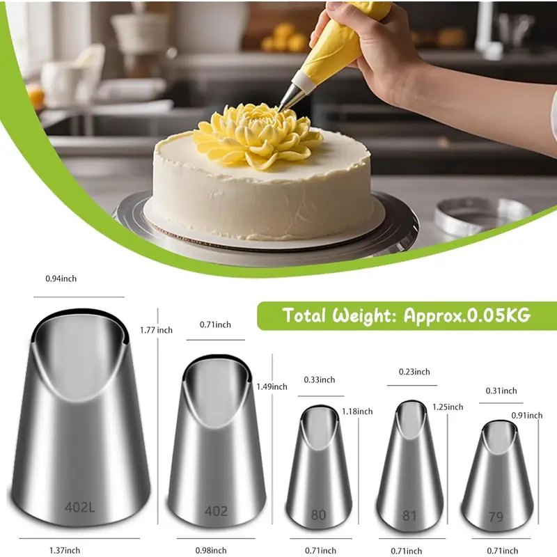 5PCS Stainless Steel Piping No - đánh giá và giá Kitchen Baking Kit
