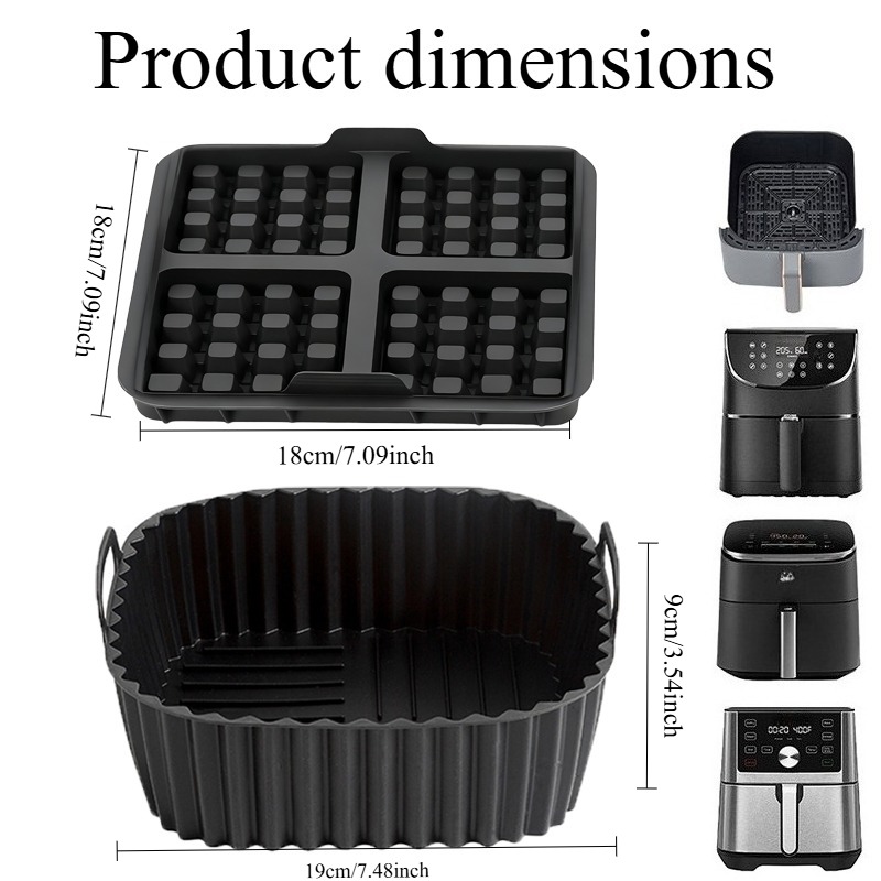 Baking Kit - Square Air Fryer  - đánh giá và giá Kitchen Baking Kit