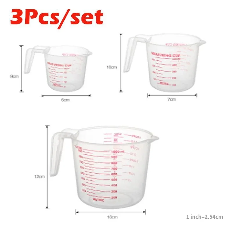 3Pcs Kits Baking Liquid Measur - đánh giá và giá Kitchen Baking Kit
