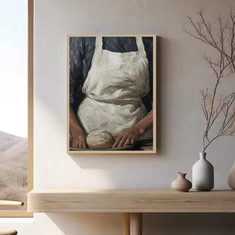 French Kitchen Woman Baking Br - đánh giá và giá Kitchen Baking Wall Art