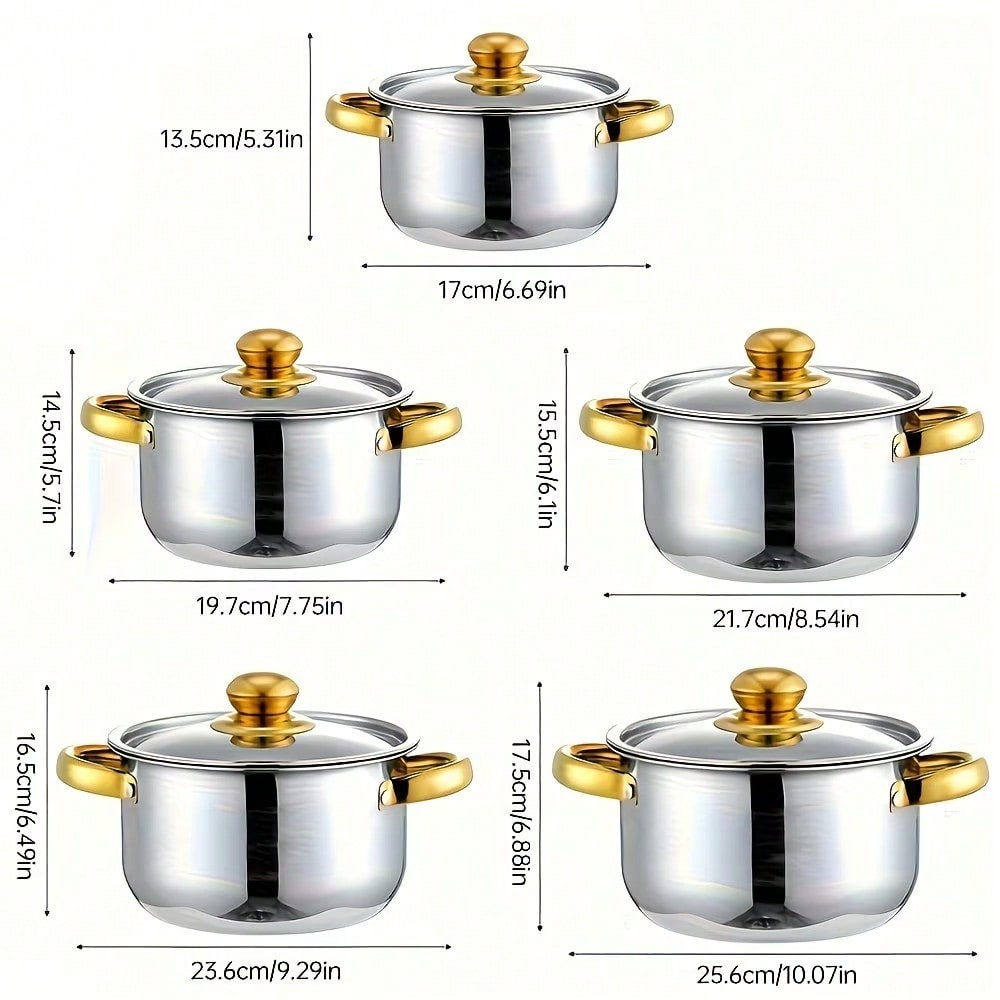 Stainless Steel Pot Set Modern - đánh giá và giá Kitchen Baking Kit