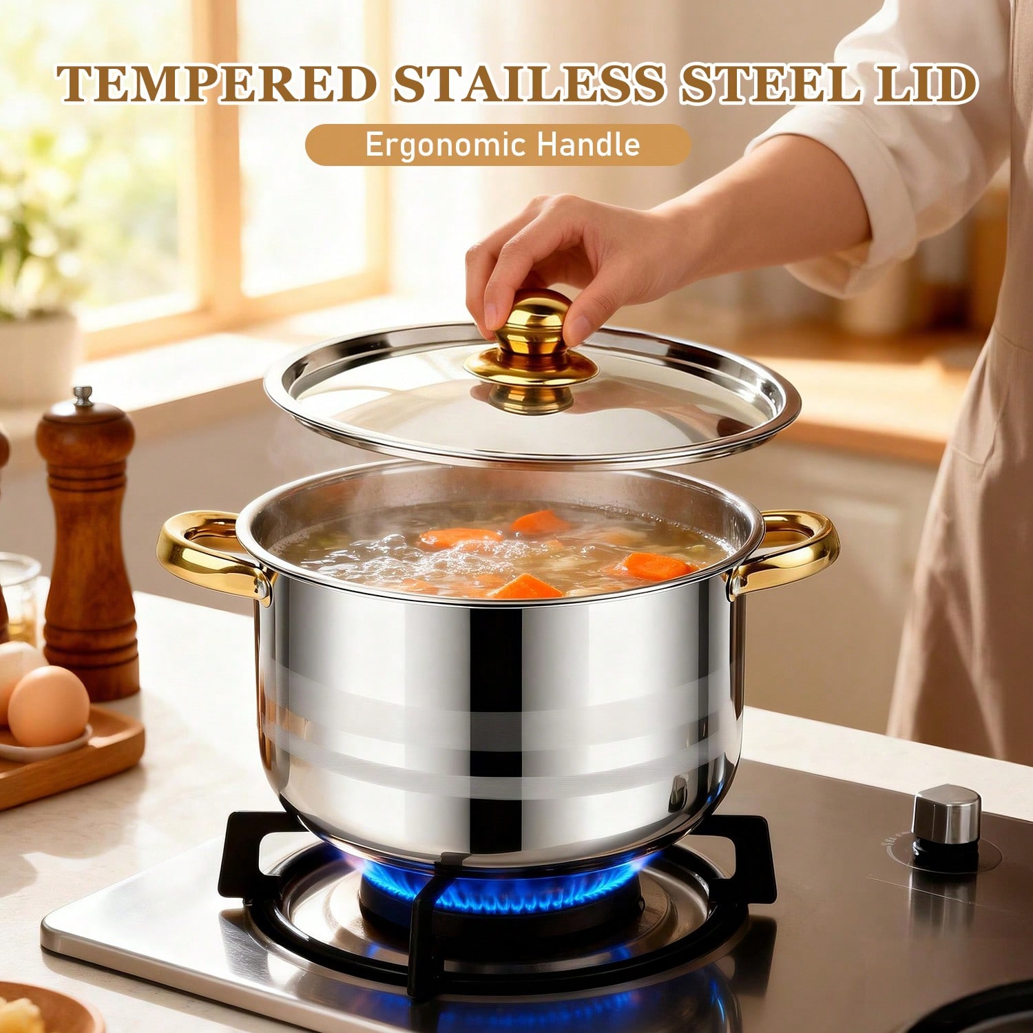 Stainless Steel Pot Set Modern - đánh giá và giá Kitchen Baking Kit