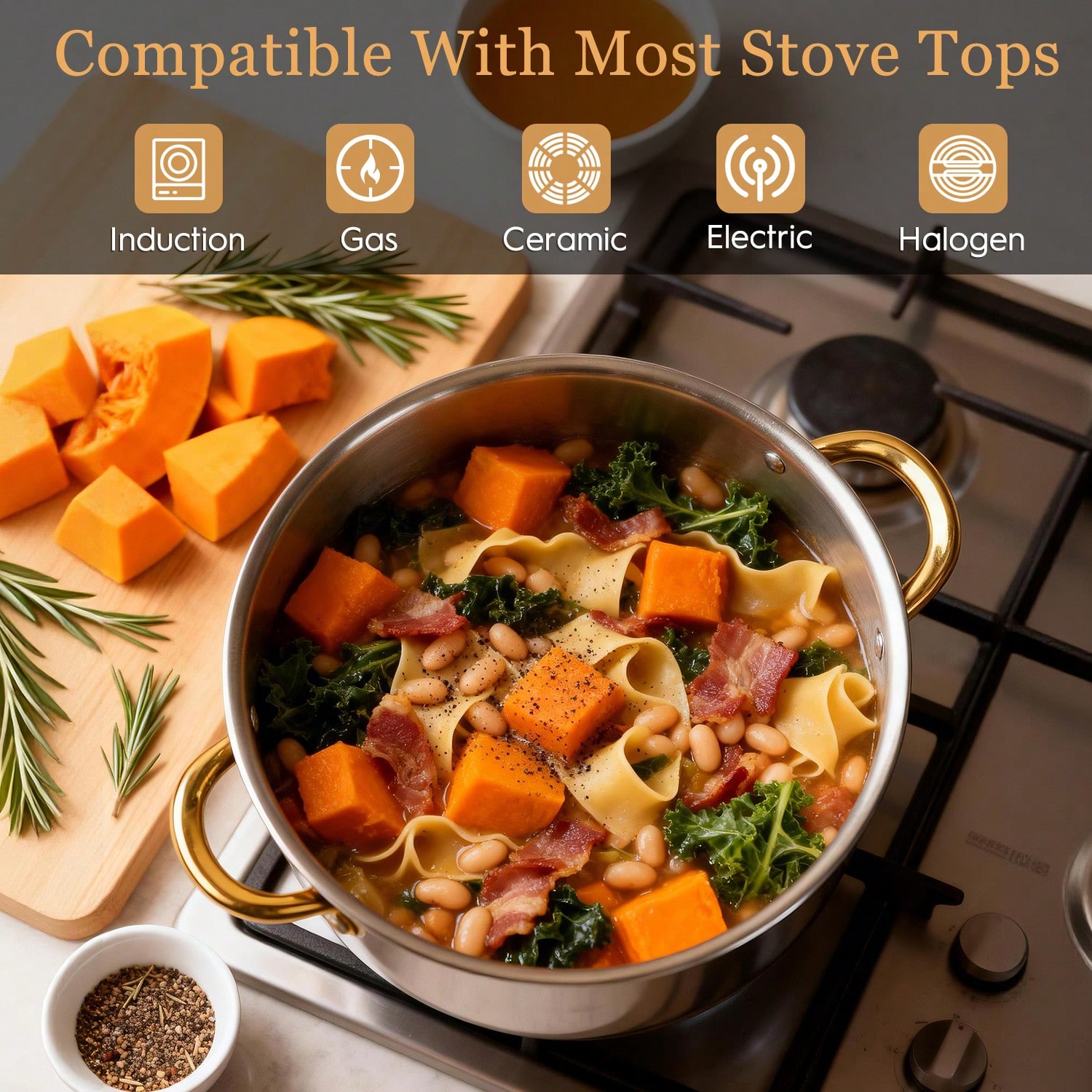 Stainless Steel Pot Set Modern - đánh giá và giá Kitchen Baking Kit