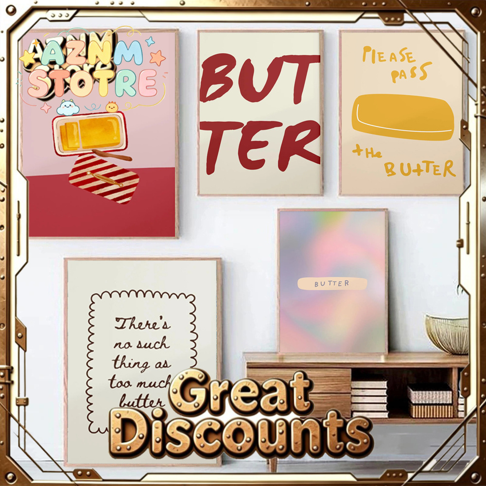 1pc Butter Poster Minimalist K - đánh giá và giá Kitchen Baking Wall Art