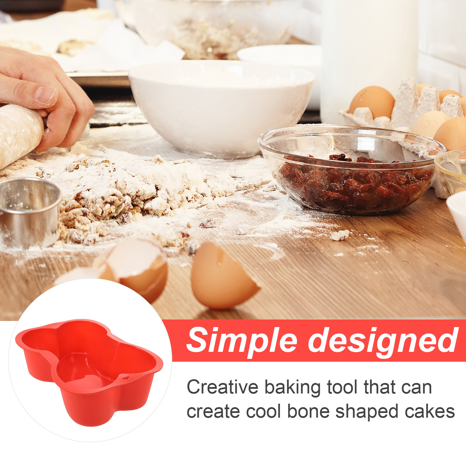 Flexible Red Bone Shaped Silic - đánh giá và giá Kitchen Baking Equipment