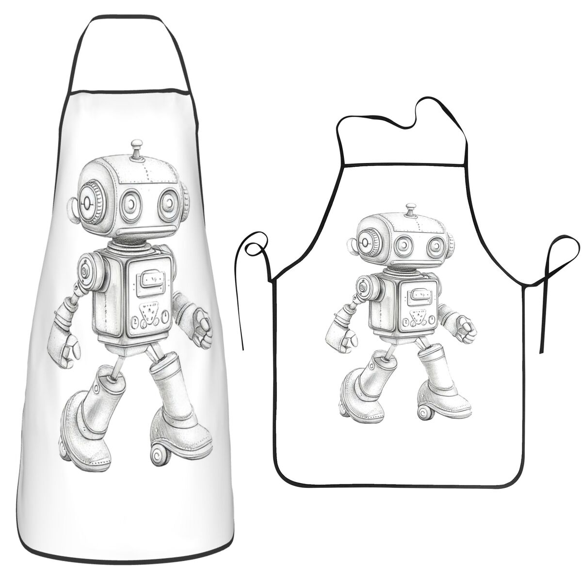 Retro Sketch Robot With Mechan - đánh giá và giá Kitchen Robot Baking