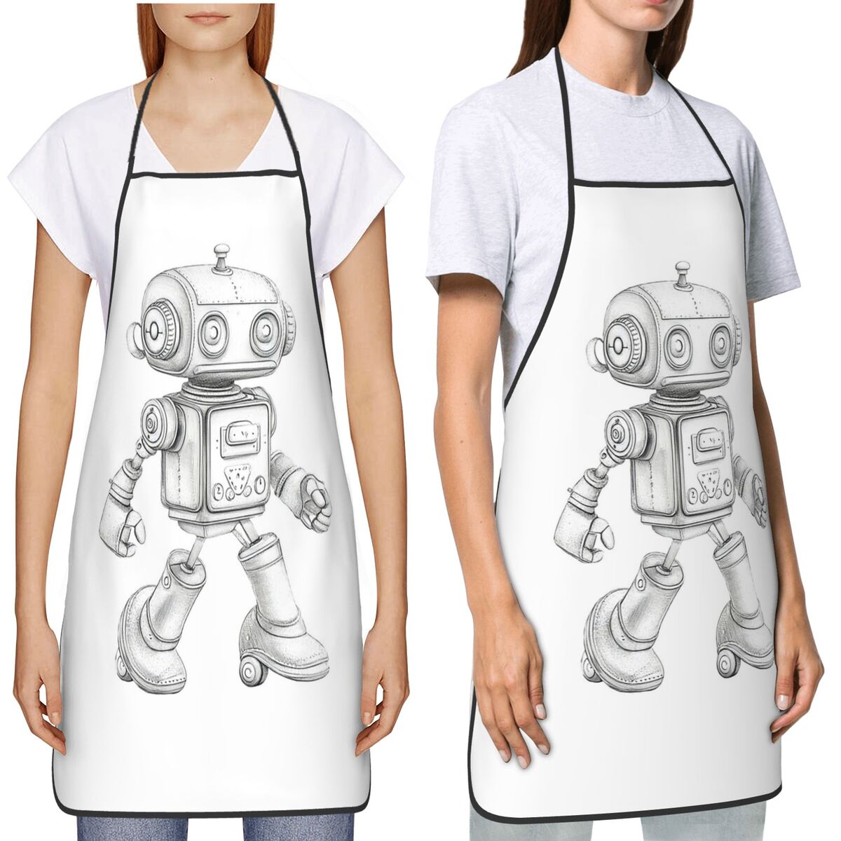 Retro Sketch Robot With Mechan - đánh giá và giá Kitchen Robot Baking